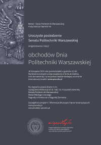 Obraz: Plakat z uroczystego posiedzenia senatu politechniki warszawskiej